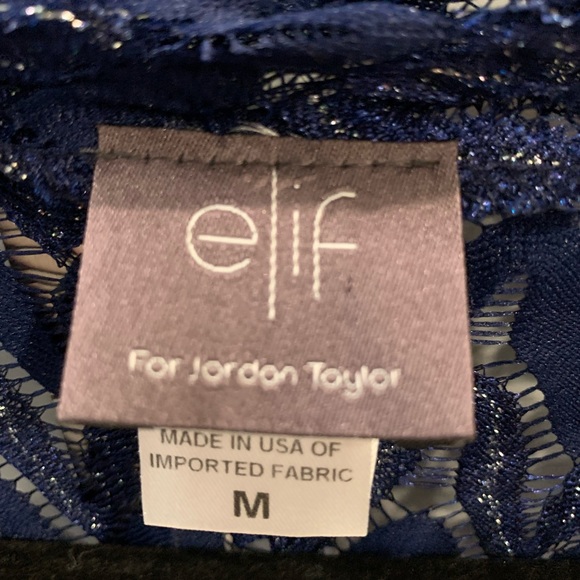 Elif for Jordan Taylor lace blue and silver swimsuit coverup - Picture 3 of 5